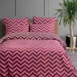 Makis Tselios Home Σετ Σεντόνια King Size με λάστιχο 180×200+40cm Zic Zac Red