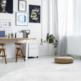 Χαλί Rabbit 100 White 160 Round Arte Espina 162X162cm Round