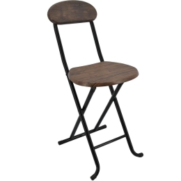 Καρέκλα Πτυσσόμενη 767199 33x35x74 Black-Brown Ankor Μέταλλο,Ξύλο