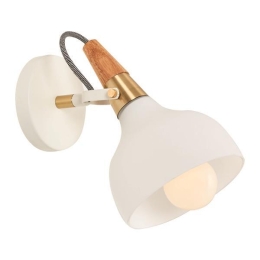 ΑΠΛΙΚΑ ΤΟΙΧΟΥ EUROLAMP 145-22300 "ROTA" E27 ΞΥΛΟ/ ΛΕΥΚO