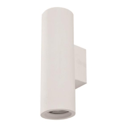 ΑΠΛΙΚΑ ΤΟΙΧΟΥ UP-DOWN ΣΤΡΟΓΓΥΛΛΗ ΓΥΨΙΝΗ 2xGU10 Φ75x100x250 EUROLAMP 147-53310