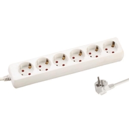 ΠOΛYΠPIZO 6 ΘΕΣΕΩΝ ΜΕ KAΛΩΔIO 3X1,5mm 1,5m ΜΕ ΠΑΙΔΙΚΗ ΠΡΟΣΤΑΣΙΑ - EUROLAMP