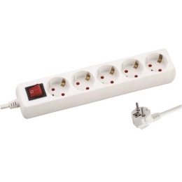 ΠOΛYΠPIZO 5 ΘΕΣΕΩΝ ΜΕ KAΛΩΔIO ΚΑΙ ΔΙΑΚΟΠΤΗ 3X1,5mm 5m ΜΕ ΠΑΙΔΙΚΗ ΠΡΟΣΤΑΣΙΑ - EUROLAMP