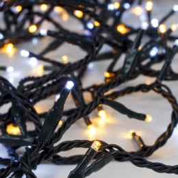 ΣΕΙΡΑ 200 ΛΑΜΠΑΚΙΑ LED 3MM AΝΑ 5CM ΘΕΡΜΟ & ΨΥΧΡΟ ΕΝΑΛΛΑΞ ΛΕΥΚΟ LED ΙΡ44 - 600-11316 | MAGIC CHRISTMAS