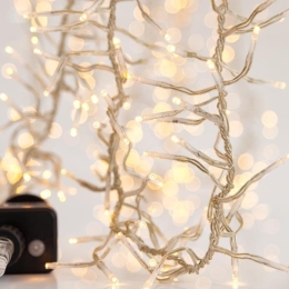CLUSTER 1152 LED 3MM ΜΕΤΑΣΧΗΜ/ΣΤΗ ΜΕ ΜΝΗΜΗ 8 ΠΡΟΓΡΑΜΜΑΤΑ ΔΙΑΦΑΝΟ ΚΑΛΩΔΙΟ ΘΕΡΜΟ ΛΕΥΚΟ LED - 600-11343 | MAGIC CHRISTMAS
