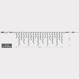 ΒΡΟΧΗ 100 LED 3MM  ΠΡΟΕΚΤΑΣΗ ΠΑΡΟΧΗΣ 300CM ΔΙΑΦΑΝΟ ΚΑΛΩΔΙΟ ΜΠΛΕ LED 180X60CM 600-11353 - MAGIC CHRISTMAS