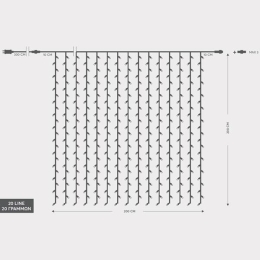 ΚΟΥΡΤΙΝΑ 360 LED 3MM AΝΑ 10CM 31V ΕΠΕΚΤΑΣΗ ΕΩΣ 3 ΔΙΑΦΑΝΟ ΚΑΛΩΔΙΟ ΨΥΧΡΟ ΛΕΥΚΑ LED ΙΡ44 - 600-11370 | MAGIC CHRISTMAS