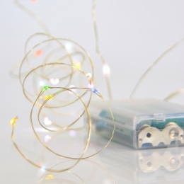 ΣΕΙΡΑ 20 MINI LED ΜΠΑΤΑΡΙΑΣ ΧΡΩΜΑΤΙΣΤΟ LED ΑΝΑ 10CM IP20 IP20 600-11714 | MAGIC CHRISTMAS