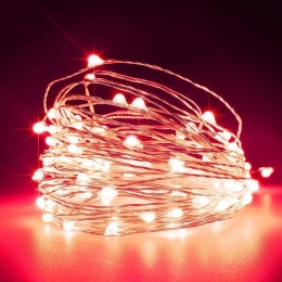 ΣΕΙΡΑ 100 ΜΙΝΙ LED ΣΤΑΘΕΡΟ ΜΕ ΜΕΤΑΣΧΗΜΑΤΙΣΤΗ ΚΟΚΚΙΝΟ LED ΙΡ44 | MAGIC CHRISTMAS
