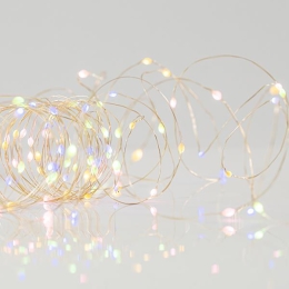 ΣΕΙΡΑ 50 MINI LED ΜΠΑΤΑΡΙΑΣ ΜΕ ΠΡΟΓΡΑΜΜΑ ΑΣΗΜΙ ΧΑΛΚΟΣ ΧΡΩΜΑΤΙΣΤΟ OPAL-ΘΕΡΜΟ ΛΕΥΚΟ IP44 600-11799 | MAGIC CHRISTMAS