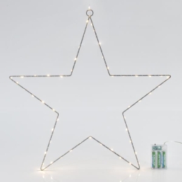 ΑΣΤΕΡΙ ΦΩΤΙΖΟΜΕΝΟ 60 LED ΜΠΑΤΑΡΙΑΣ ΜΕ TIMER 50cm 600-22421 | MAGIC CHRISTMAS