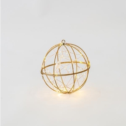 ΜΕΤΑΛΛΙΚΗ ΜΠΑΛΑ ΦΩΤΙΖΟΜΕΝΗ 60 ΘΕΡΜΑ LED 20cm IP44 600-40093 | MAGIC CHRISTMAS