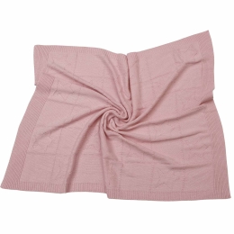 Μονόχρωμες Πλεκτές Κουβέρτες Ζακάρ Joy Pink Anna Riska Cradle 110x140cm 100% Βαμβάκι