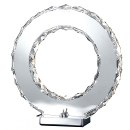 Φωτιστικό Επιτραπέζιο Melody LED-MELODY/L Chrome Κρύσταλλο,Μέταλλο