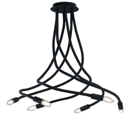 Φωτιστικό Οροφής Lover I-LOVER-6-NERO 6xE14 Φ18cm 100cm Black Luce Ambiente Design Μέταλλο