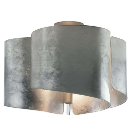 Φωτιστικό Οροφής - Πλαφονιέρα Imagine I-IMAGINE-PL3-SIL 3xE27 Φ47cm 28cm Silver Luce Ambiente Design Αλουμίνιο,Γυαλί