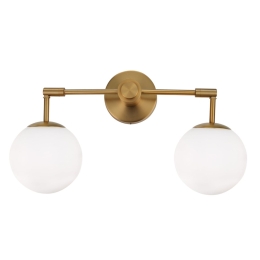 Φωτιστικό Τοίχου Avantgarde V360502W White-Gold Μέταλλο,Γυαλί
