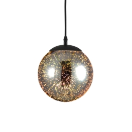 Φωτιστικό Οροφής Avantgarde AD804320 Black Μέταλλο,Γυαλί