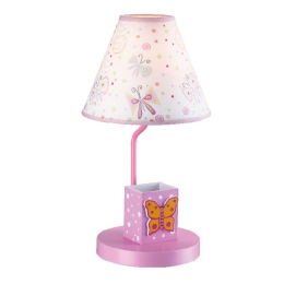 Φωτιστικό Επιτραπέζιο Butterfly MT120191 Pink Μέταλλο,Ύφασμα