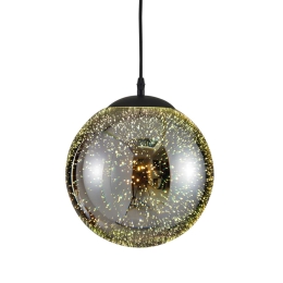 Φωτιστικό Οροφής Avantgarde AD804225 Black Μέταλλο,Γυαλί