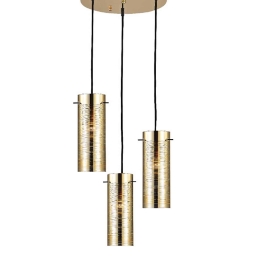 Φωτιστικό Οροφής Style DLA12593PB Gold Μέταλλο,Γυαλί