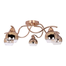Φωτιστικό Οροφής Style TNK81444CG5H Bronze Μέταλλο,Γυαλί