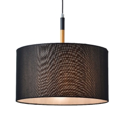 Φωτιστικό Οροφής Textile & Crystal OD650840PBK Black Μέταλλο,Ύφασμα