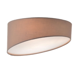Φωτιστικό Οροφής Textile & Crystal AD8030PB Brown Μέταλλο,Ύφασμα