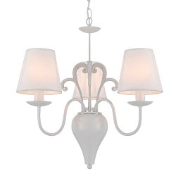 Φωτιστικό Οροφής Textile & Crystal DLA12213P White Μέταλλο,Ύφασμα