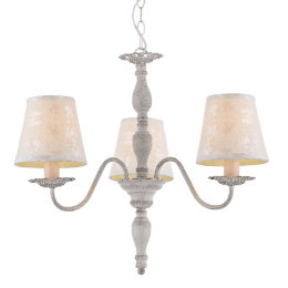 Φωτιστικό Οροφής Textile & Crystal DL9503PWB White Μέταλλο,Ύφασμα