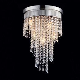 Φωτιστικό Οροφής Textile & Crystal DLA12225 Clear Κρύσταλλο,Μέταλλο