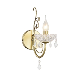 Φωτιστικό Τοίχου Elegant DLA12151W Gold Κρύσταλλο,Μέταλλο