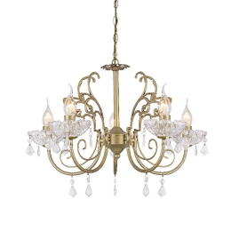 Φωτιστικό Οροφής Elegant DLA12155P Gold Κρύσταλλο,Μέταλλο