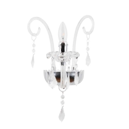 Φωτιστικό Τοίχου Acrylic & Silicon SF633121W Clear Μέταλλο,Ακρυλικό