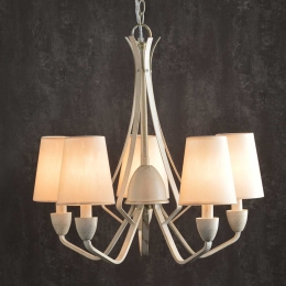 Φωτιστικό Οροφής Textile & Crystal AD80285 Cream Μέταλλο,Ύφασμα