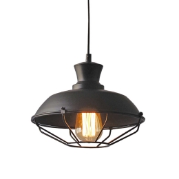 Φωτιστικό Οροφής Vintage KS1463P1BK Black Μέταλλο