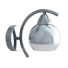 Φωτιστικό Τοίχου Style TNK81444CR1W Chrome Μέταλλο,Γυαλί