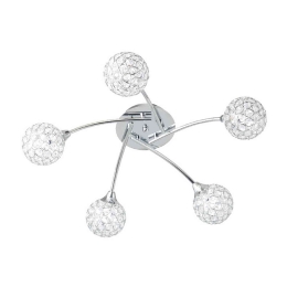 Φωτιστικό Οροφής Crystal AD2012005C Clear Κρύσταλλο,Μέταλλο