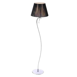 Φωτιστικό Δαπέδου Textile WE1191 Black Κρύσταλλο,Μέταλλο