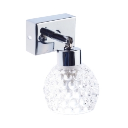 Φωτιστικό Τοίχου Wall & Ceiling Luminairies AD757141 Clear Μέταλλο,Γυαλί