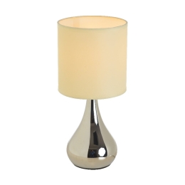 Φωτιστικό Επιτραπέζιο Table & Floor Luminairies KS1178T1CH Beige Μέταλλο,Ύφασμα
