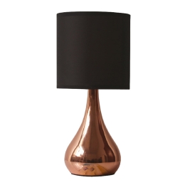 Φωτιστικό Επιτραπέζιο Table & Floor Luminairies KS1178T1CP Copper Μέταλλο,Ύφασμα