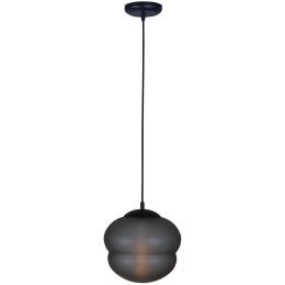Φωτιστικό Οροφής 20266 1xE27 Max 20W Γυάλινο Black Matt Μέταλλο,Γυαλί