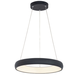 Φωτιστικό Οροφής 2052 Led 3000K 50W Φ60cm Sandy Black Αλουμίνιο,Ακρυλικό