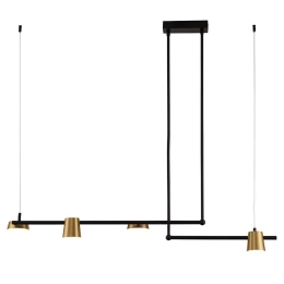 Φωτιστικό Οροφής 2035 Led 3000Κ 28W Sandy Black-Gold Matt Αλουμίνιο,Ακρυλικό