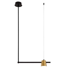 Φωτιστικό Οροφής 2033 Led 3000Κ 7W Sandy Black-Gold Matt Αλουμίνιο,Ακρυλικό
