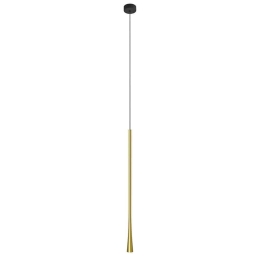 Φωτιστικό Οροφής 20143 Led 3000K 7W Φ3,2cm Η 60cm Brass - Black Matt Αλουμίνιο