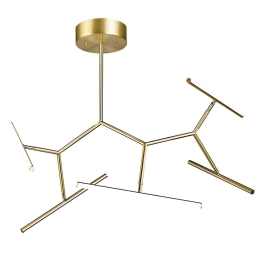 Φωτιστικό Οροφής Φωτεινοί Ράβδοι 2071 Led 3000Κ 49W Gold Matt Αλουμίνιο,Ακρυλικό
