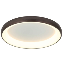 Φωτιστικό Οροφής - Πλαφονιέρα 2043 Led 3000K 30W Φ40cm Brushed Coffee Αλουμίνιο,Ακρυλικό