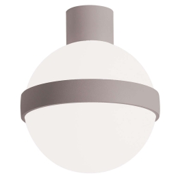 Φωτιστικό Οροφής - Πλαφονιέρα 20170 Led 3000K 5,6W Σφαίρα Φ13cm Οπάλ Grey Μέταλλο,Ακρυλικό